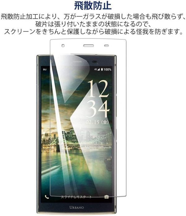 4枚組 URBANO V04 強化ガラスフィルム KYOCERA urbanov04 ガラスフィルム 京セラ アルバーノ 平面保護 破損保障あり_画像9