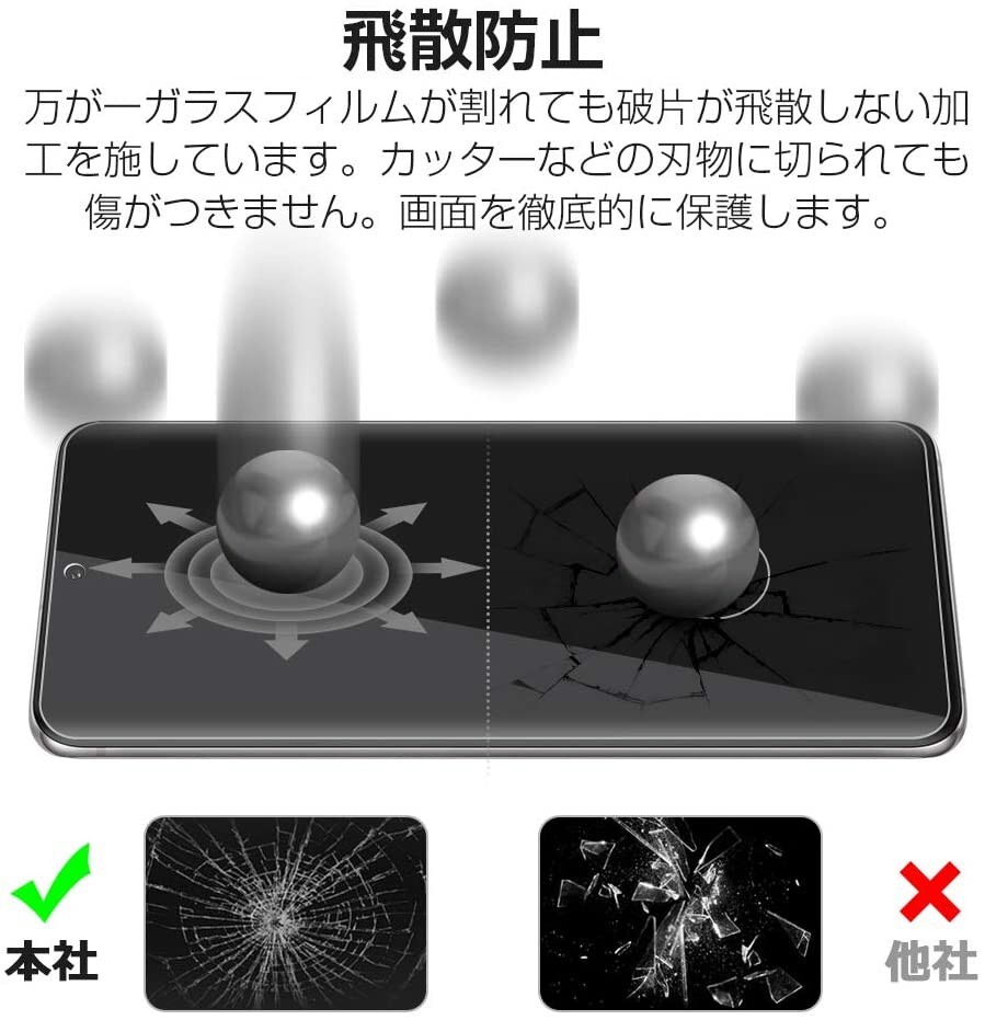 Galaxy S20 ガラスフィルム 即購入OK 3Ｄ曲面全面保護 S20 末端接着のみ 破損保障あり ギャラクシーエス20 paypay_画像3