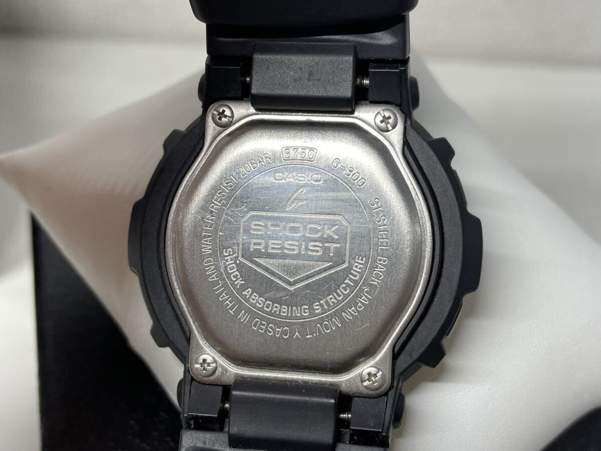 CASIO カシオ G-SHOCK 腕時計 G-300 デジアナ 良品 箱付き ブラック レッドの画像5