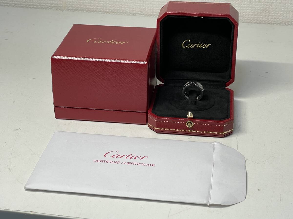 1円 ◎新品同様 Cartier カルティエ リング C2 #48 750WG ホワイトゴールド アクセサリー 証明書付 １８金の画像1