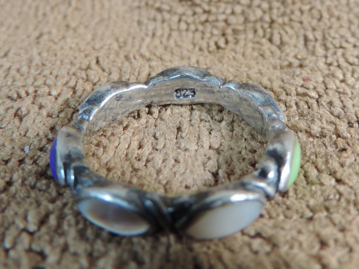  vi te-ji кольцо кольцо *925 печать есть * цветной камень имеется *13 номер *2.80g*