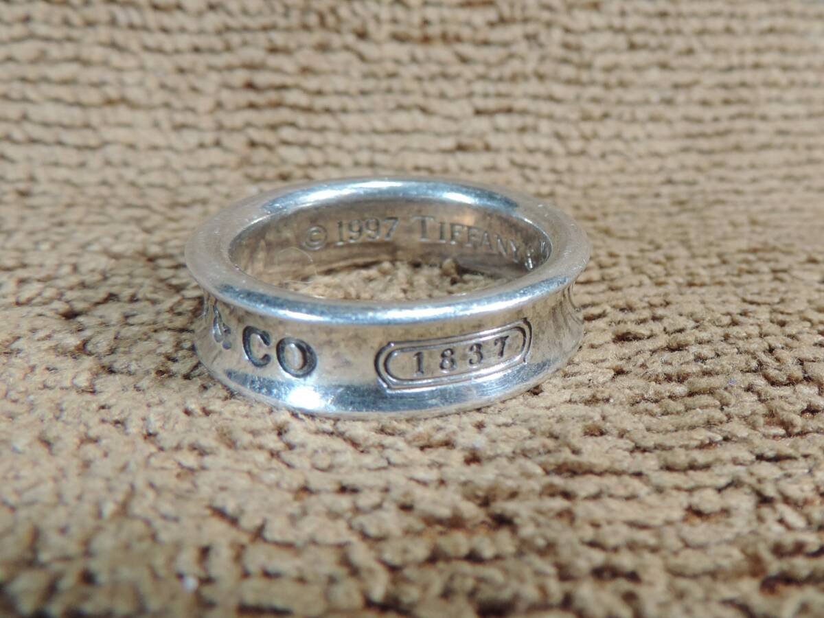 【在庫限り】 ティファニービンテージ リング・指輪・925刻印有り・美品・13号・7.80g TIFFANY&CO.1997・925・1837 13号~