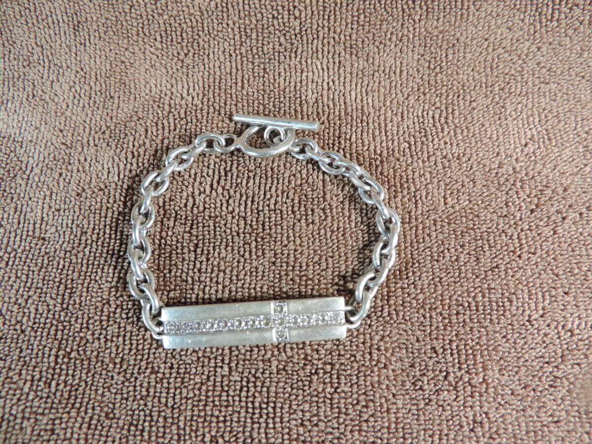 【値下げ】 ヴィンテージ Christie ・美品・925刻印有り・レディースブレスレット・宝石付き・長さ約:16.5cm・13.60g・LARA シルバー