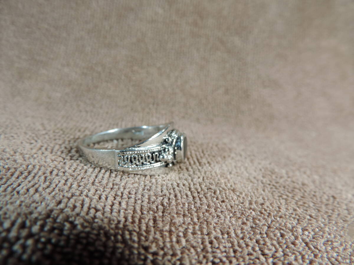 ヴィンテージ リング・レディース指輪・SILVER刻印有り・宝石付き・美品・23号・約5.80g _画像2