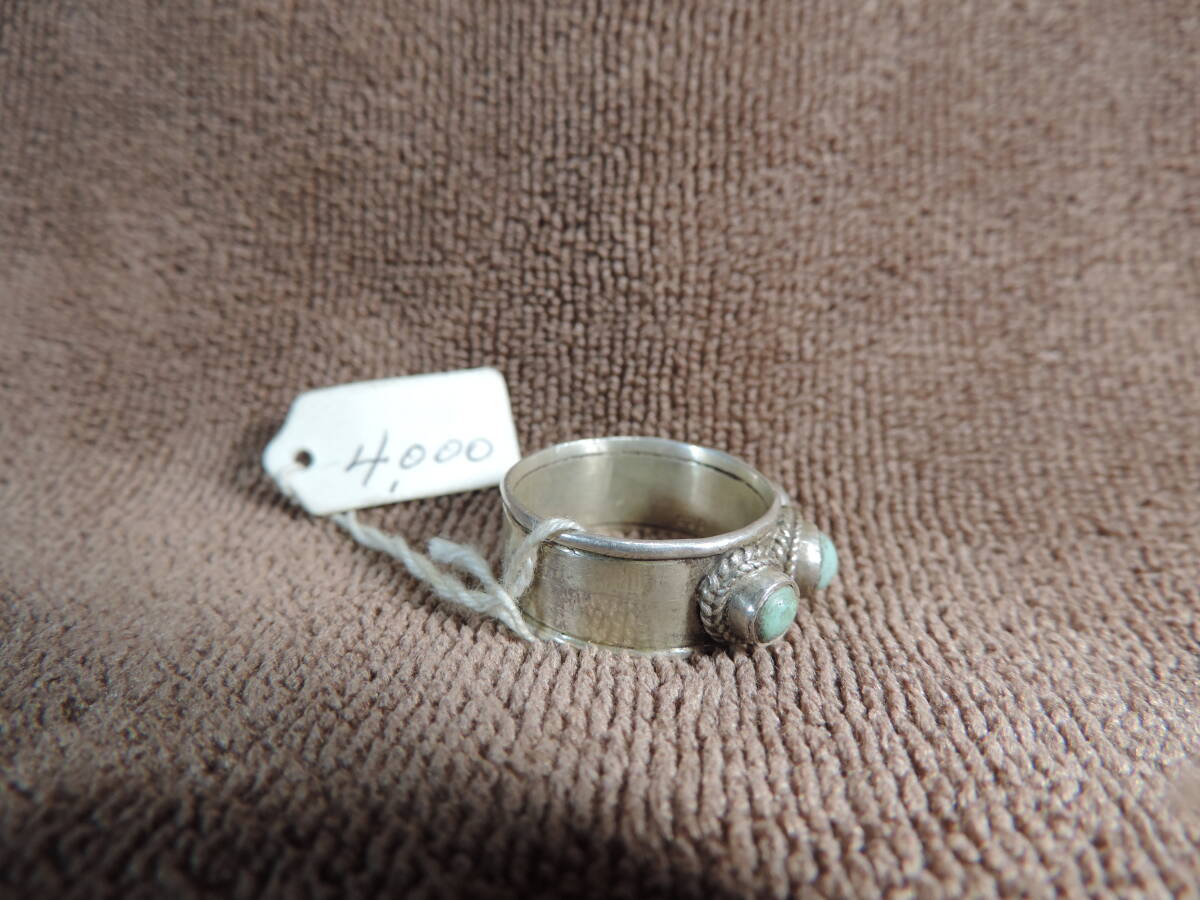 ヴィンテージ・未使用・リング 指輪 925シルバー刻印あり・美品・カラーストーン宝石付き・16号・6.60g_画像2