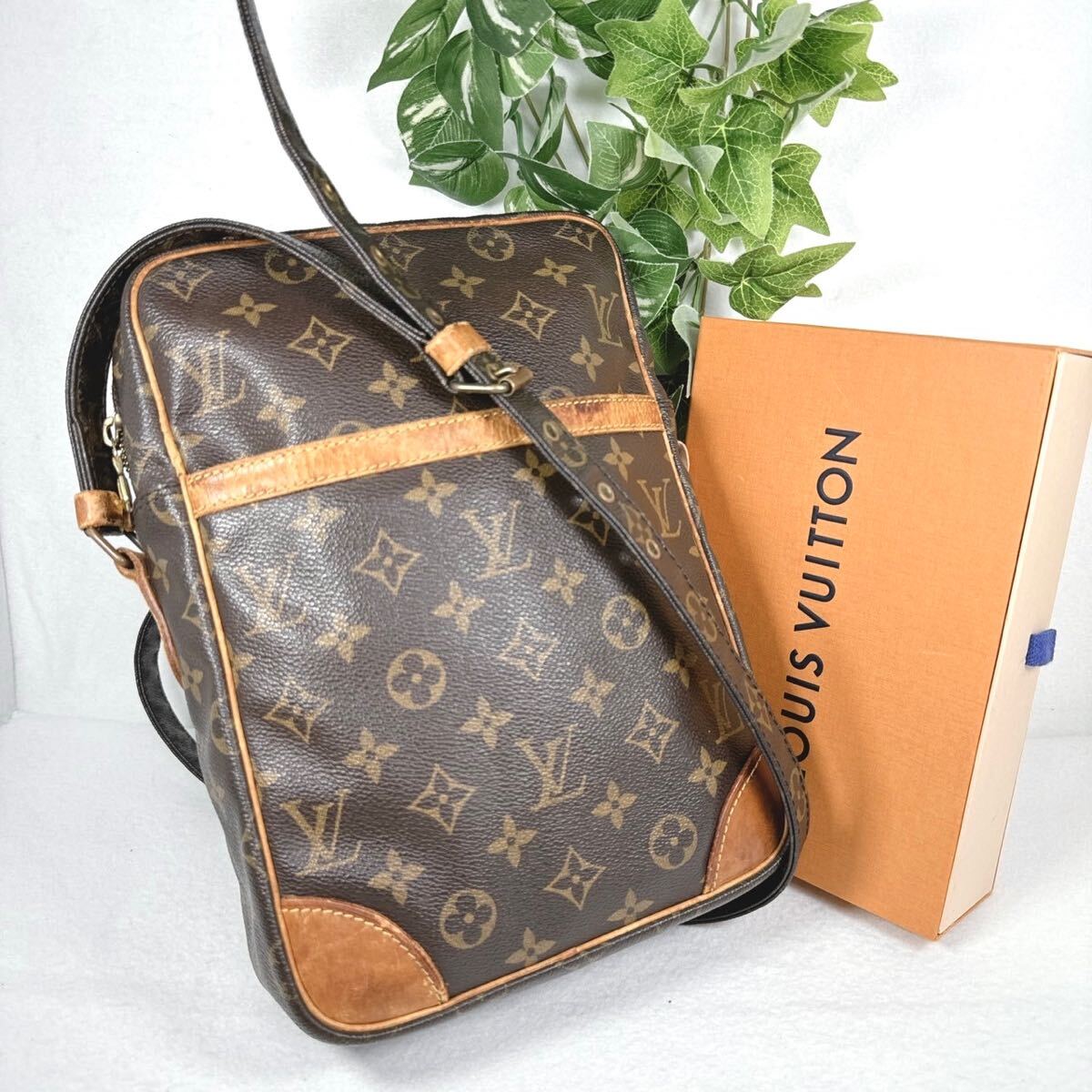 1円 LOUIS VUITTON ルイヴィトン ショルダーバッグ ダヌーブMM M45264 モノグラム シリアル8905SL_画像1