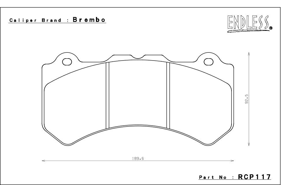 エンドレス ブレーキパッド MX72プラス フロント GT-R R35 H19/12～_画像2