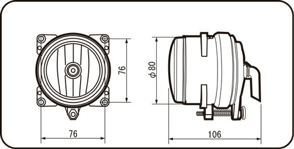 IPF 972 小型丸形80φマルチリフレクター HB4 12v 55w クリアレンズ 1個入りの画像3