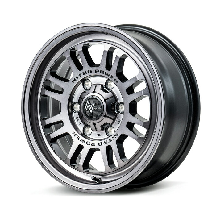 MID NITROPOWER M16 ASSAULT (スティールクリア) アルミホイール1本 16×7.0J 5H PCD114.3 +40 4本購入で送料無料