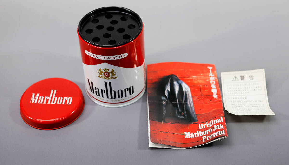 当時物 未使用保管品 Marlboro/マルボロ 缶 タバコ缶灰皿 昭和レトロ_画像1