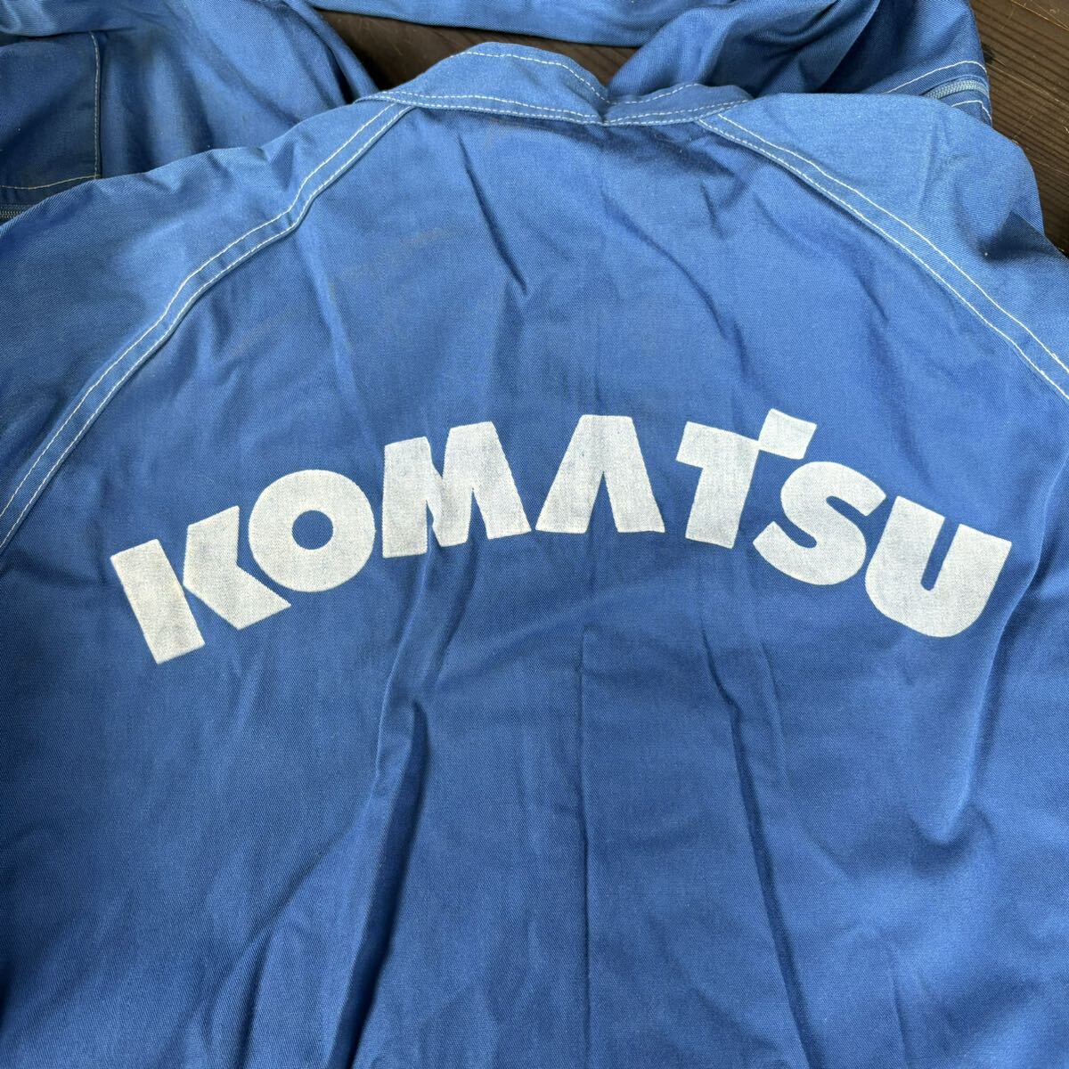 ea152 KOMATSU LL つなぎ　オールインワン ツナギ 青 _画像6