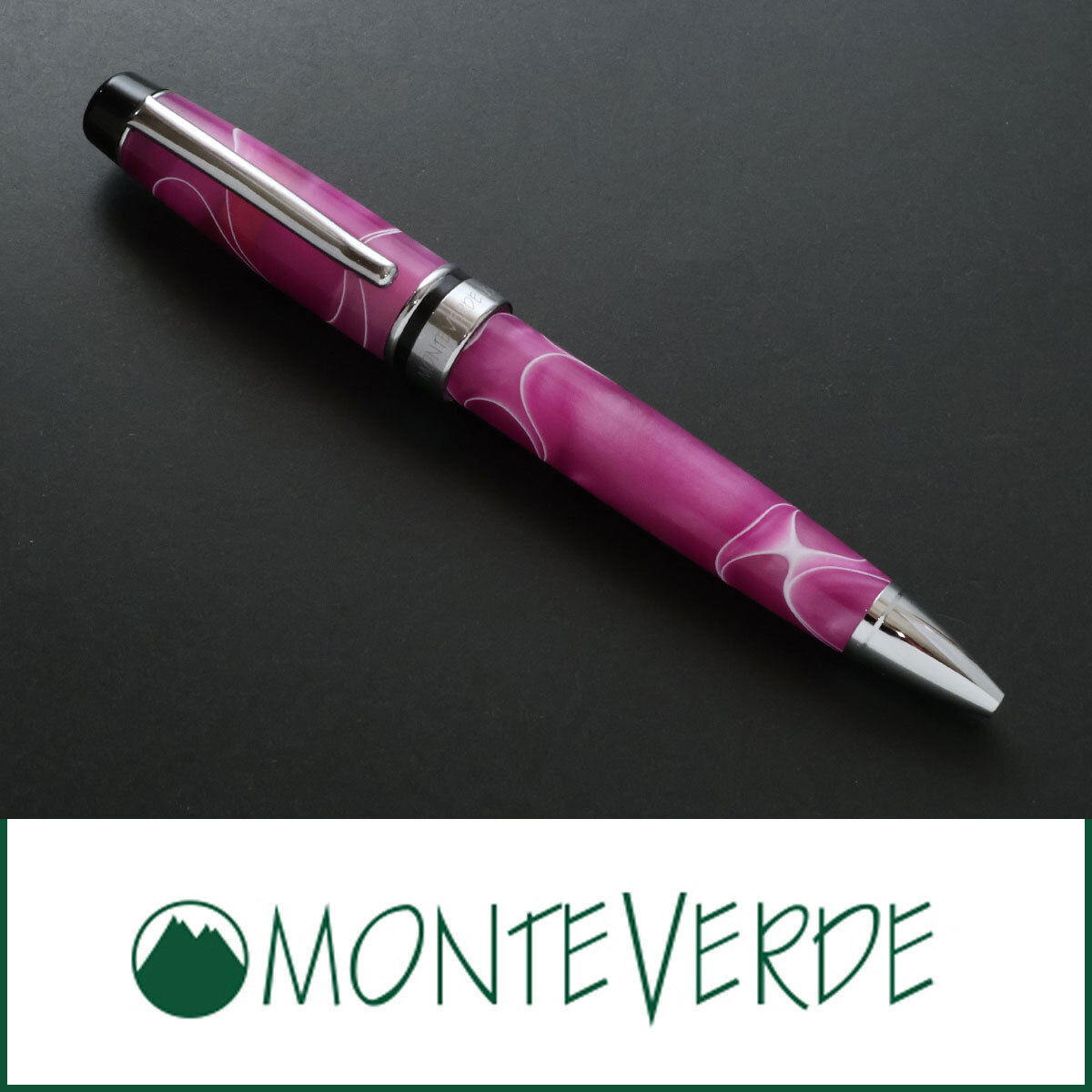 4695◆モンテベルデ◆ボールペン◆定価11,000円◆プリマ◆パープルスワール◆レジン素材◆MONTEVERDE◆新品_画像1