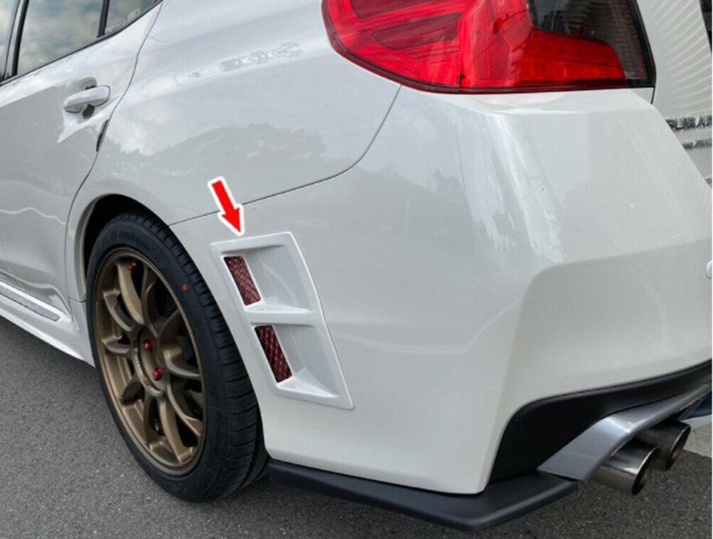 #K1X クリスタルホワイトパール塗装品★スバル WRX STI S4 VA系 リア サイド エア ダクトカバー 左右セット ABS製 _画像1