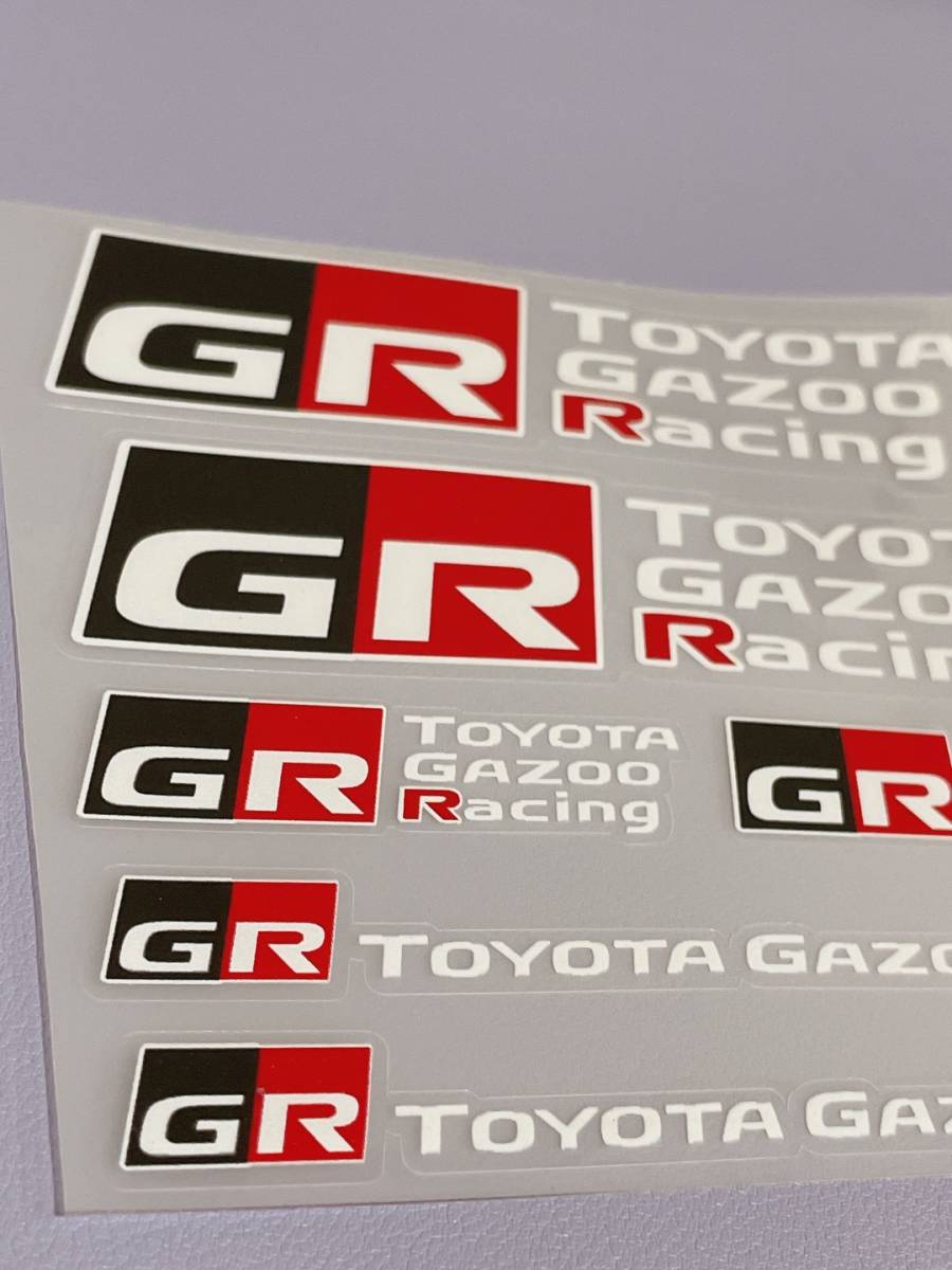 トヨタ GR Gazoo Racing ガズーレーシング ステッカー シール ヤリス 86 スープラ GR SPORT 6点セット ホワイト⑧の画像3