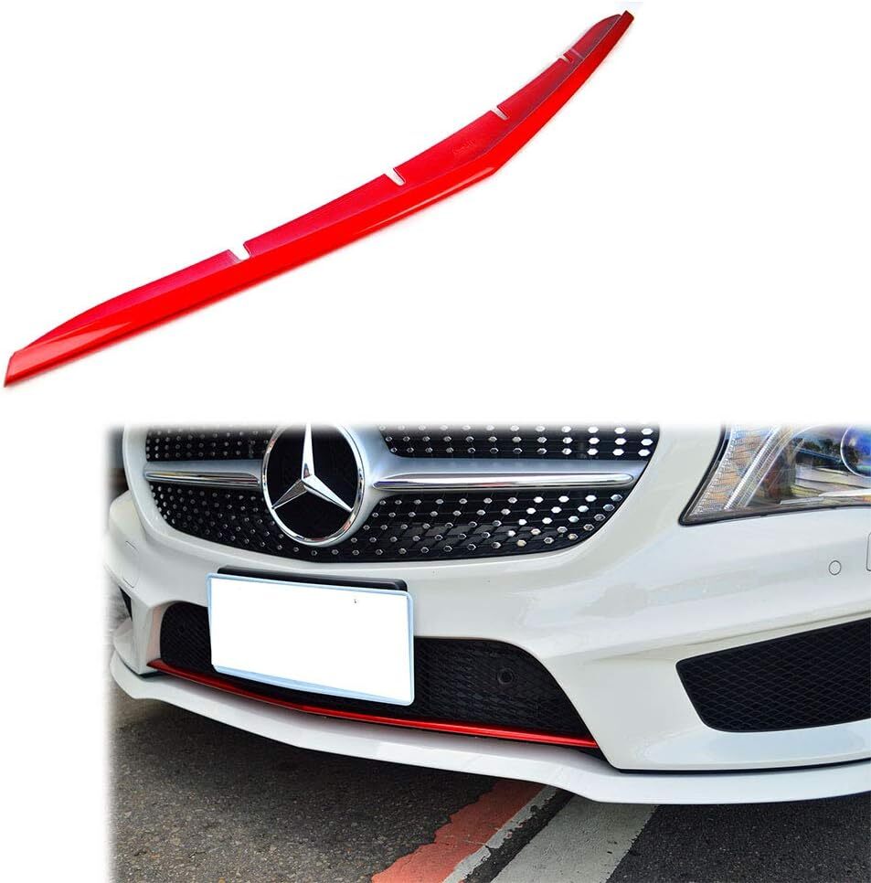 メタル赤塗装品★ベンツ CLAクラス W117 AMG 前期 フロント リップ スポイラー カバー トリムの画像1