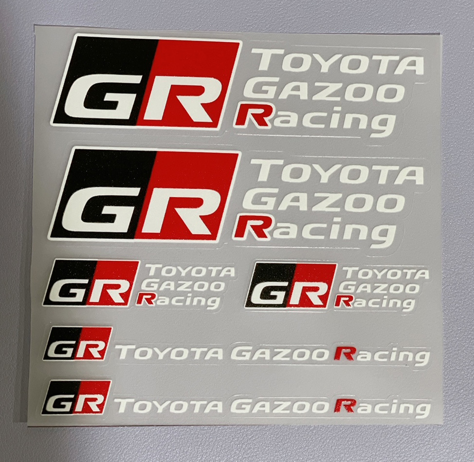 トヨタ GR Gazoo Racing ガズーレーシング ステッカー シール ヤリス 86 スープラ GR SPORT 6点セット ホワイト⑧の画像1