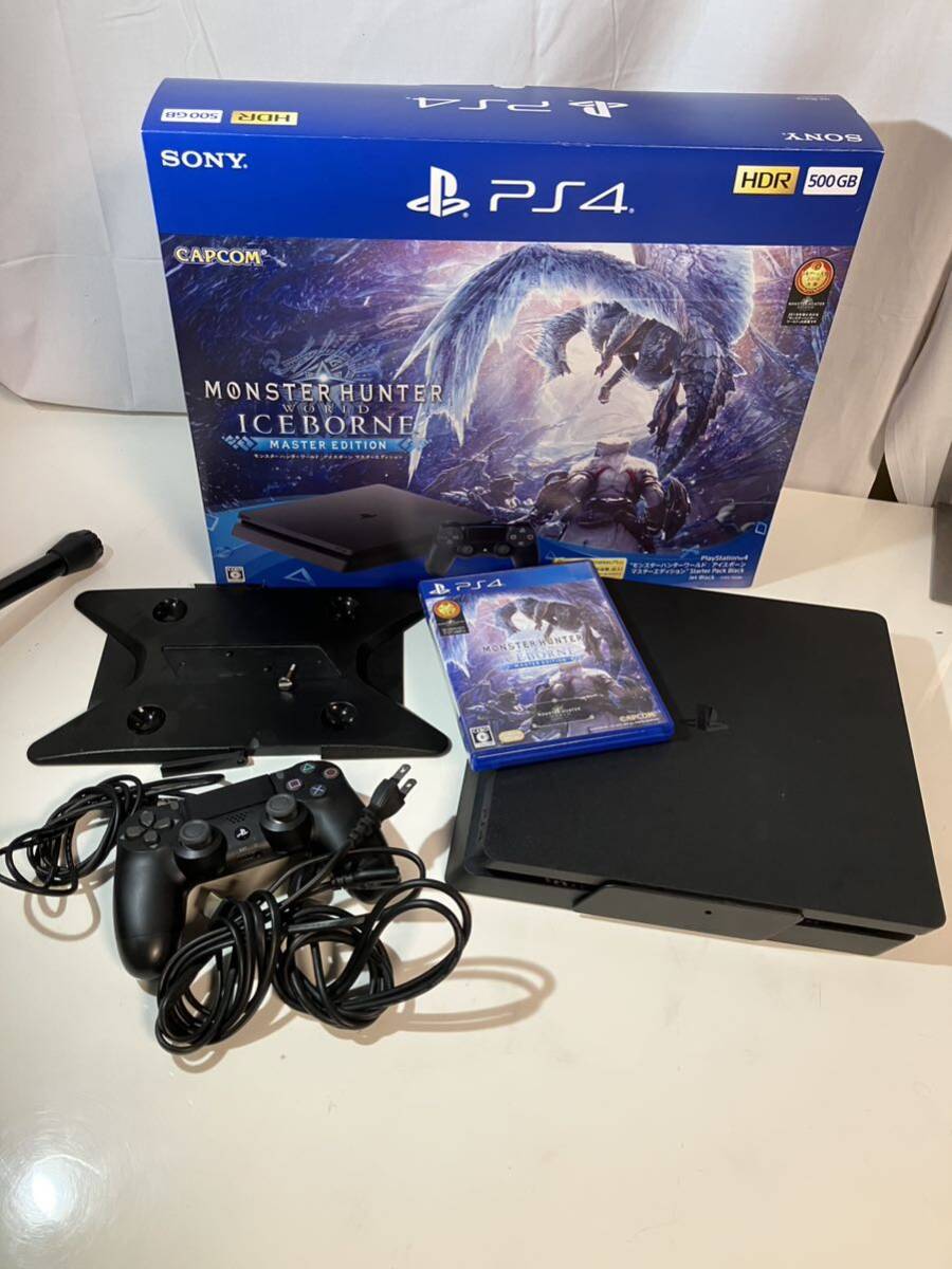 PlayStation 4 PS4 CUH-2200A モンスターハンターワールド:アイスボーン　マスターエディション　starter pack black ジェットブラック#kk_画像1