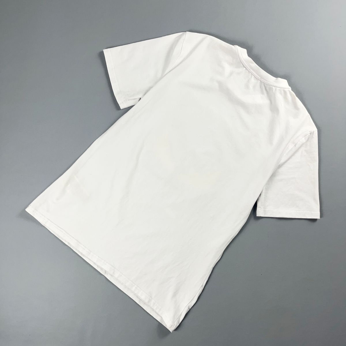 FENDI フェンディ イタリア製 ラインストーン デザインTシャツ 半袖カットソー トップス メンズ 白 ホワイト サイズM*NC332_画像4