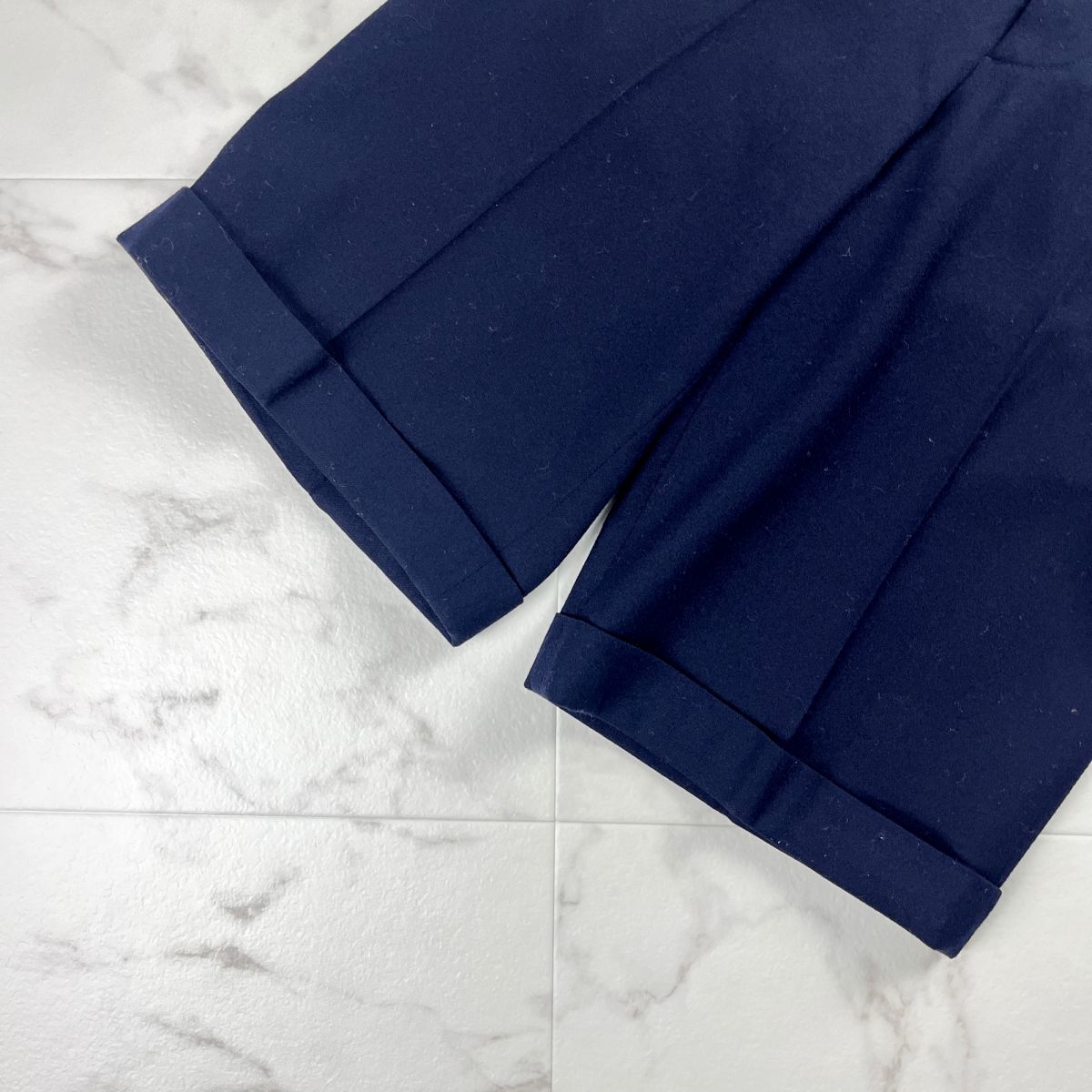 RALPH LAUREN Ralph Lauren центральный Press шерсть шорты низ женский темно-синий темно-синий размер 7*NC105