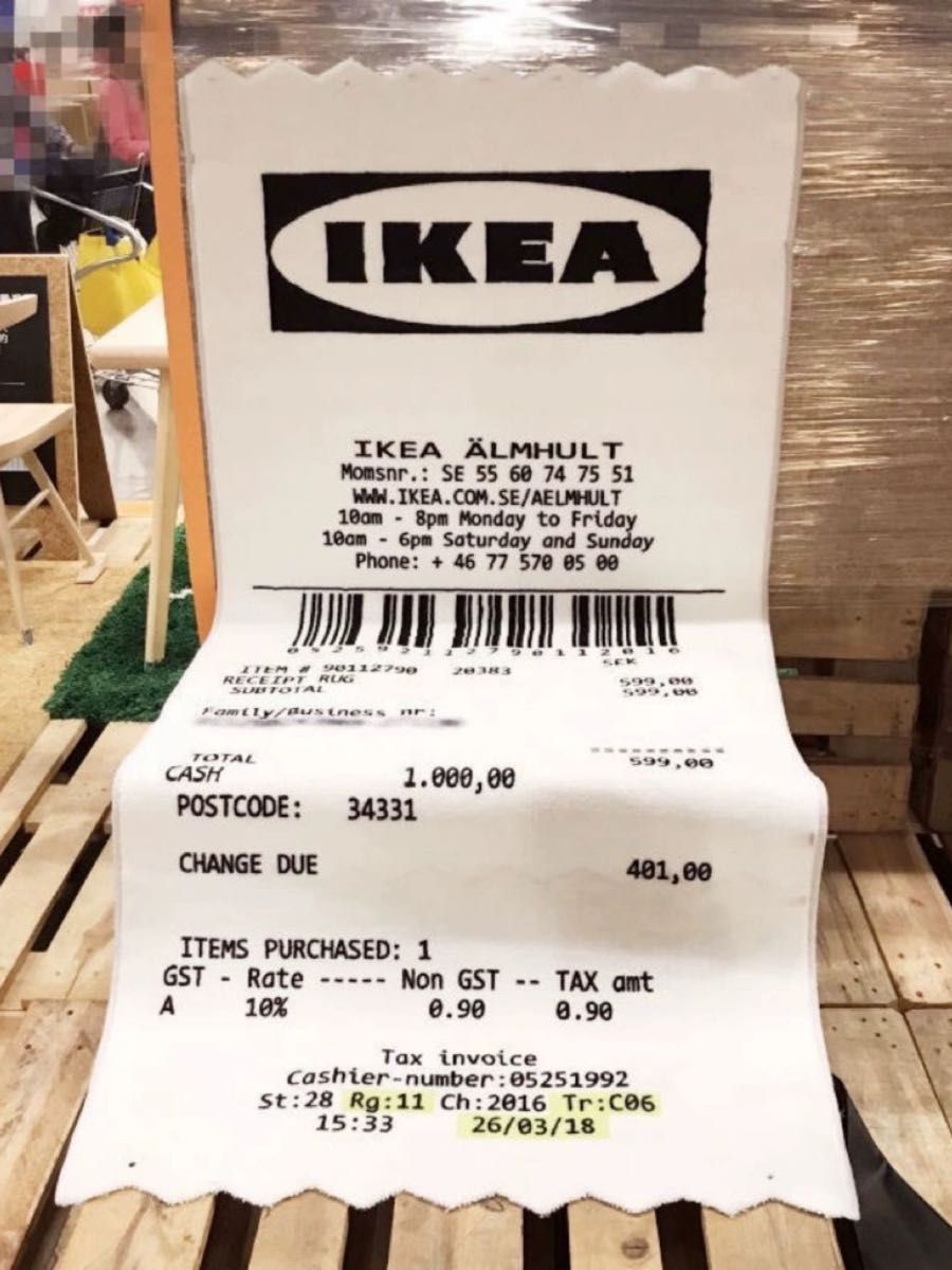 IKEA イケア オフホワイト レシートラグマット|Yahoo!フリマ IKEA イケア オフホワイト レシートラグマット|Yahoo!フリマ