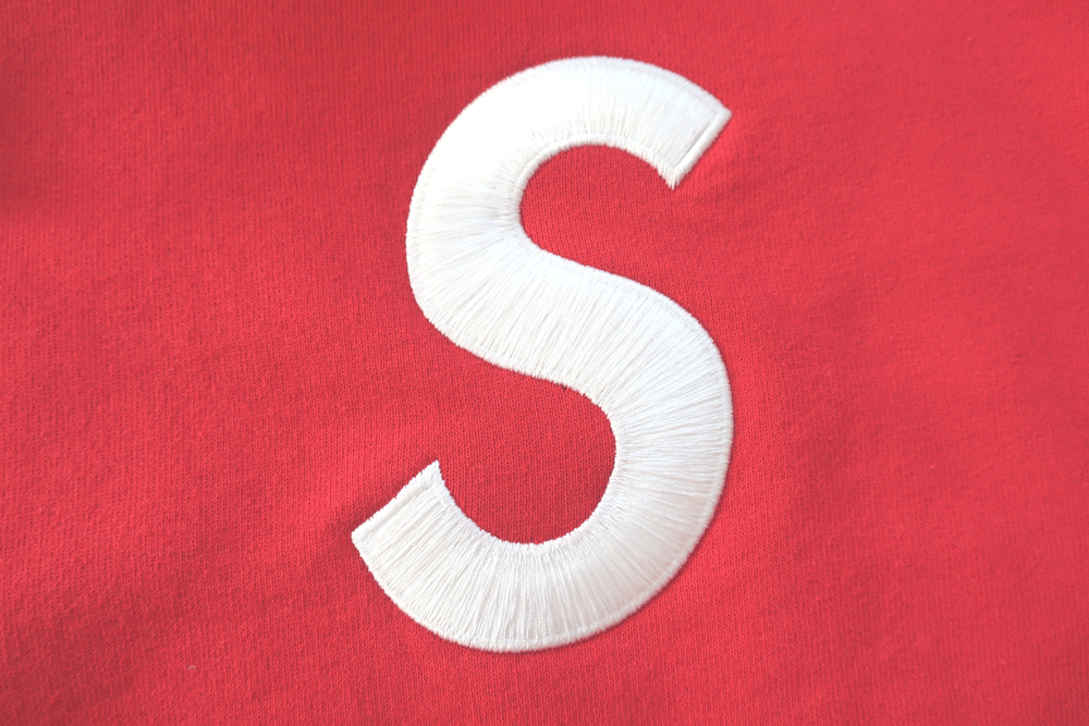 M размер!Supreme S Logo Colorblocked Hooded Sweatshirt Supreme цвет блок спортивная фуфайка Red красный 