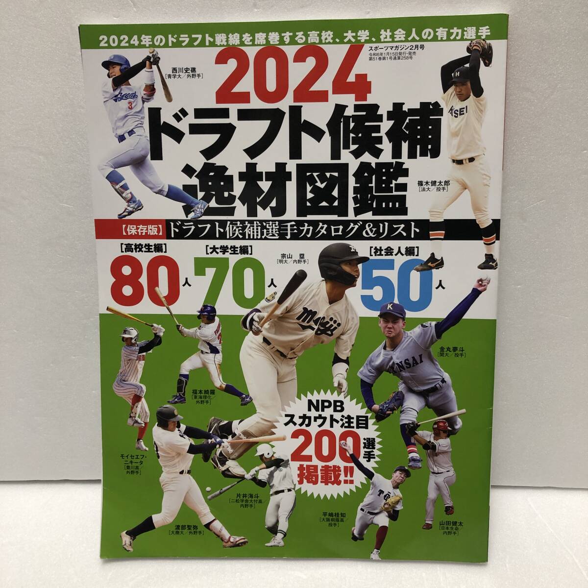 2024ドラフト候補逸材図鑑 (スポーツマガジン2024年2月号)_画像1