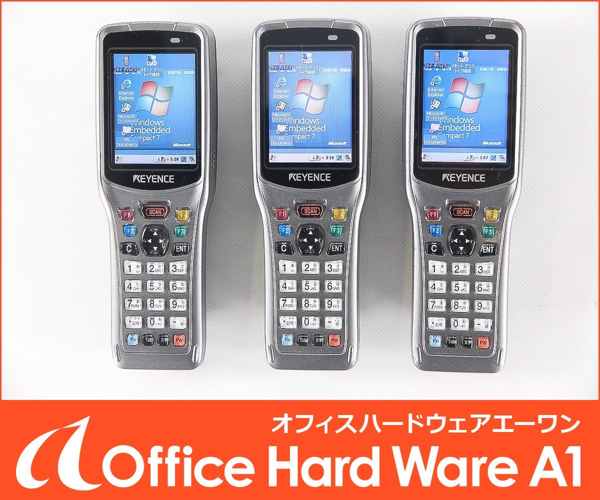 KEYENCE BT-W75 3台セット 二次元コード(QRコード)対応 小型ハンディターミナル キーエンス【中古/充電器欠品/バーコードリーダー】 #UT