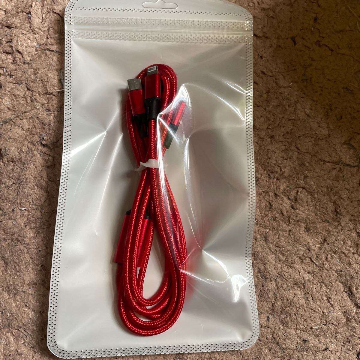 3in1 充電ケーブル usb充電ケーブル Micro Type C ケーブル Phone 充電ケーブル 急速充電 同時給電可能 色は赤です レッドの画像7