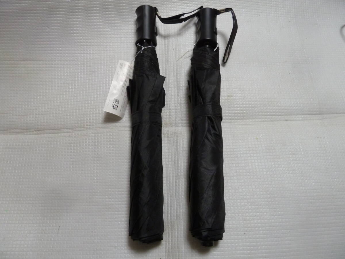 SIW831 【現状品】 2本セット 折りたたみ傘 黒色 ワンタッチ 96cm