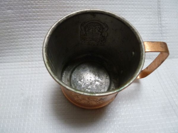 SIW815 【ダメージ目立つ】 銅製 マグカップ コップ_画像2