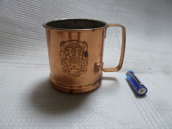 SIW815 【ダメージ目立つ】 銅製 マグカップ コップの画像1