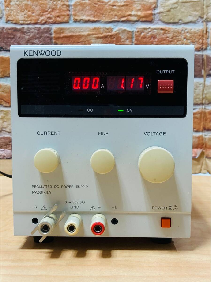 KENWOOD PA36-3A 直流安定化電源 中古品 電通確認 最低落札設定無し_画像1