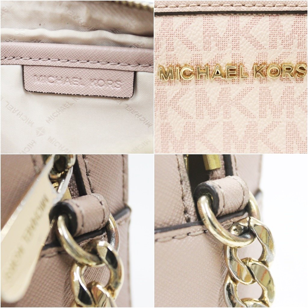 MICHAEL KORS マイケルコース チェーンショルダーバッグ ピンク 中古品 m_b(j) m5-30795_画像8