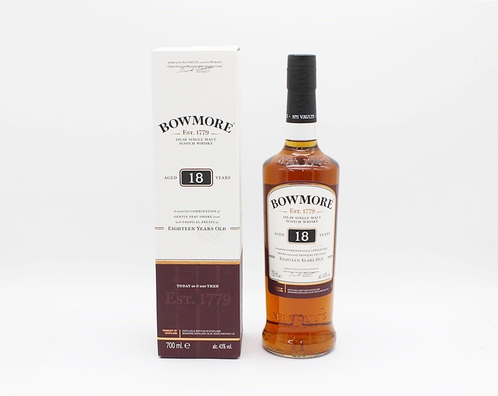 1円【未開栓】BOWMORE ボウモア 18年 700ml 43% シングルモルト ウイスキー 箱あり z24-610 z_z_画像1