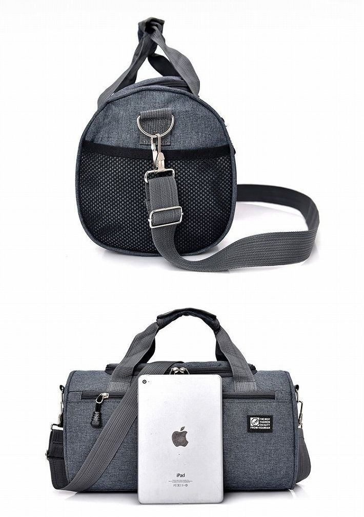 2WAY Mini Boston bag men's lady's shoulder bag travel outdoor camp 7988047 gray 