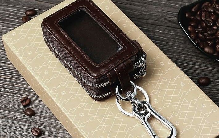  key case men's lady's original leather smart key key holder key key chain 7991430 dark brown new goods 1 jpy start 