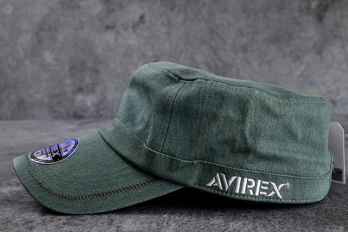 正規品 AVIREX ワークキャップ 帽子 メンズ 大きいサイズ 大きめ アビレックス 14787700-45 インディゴブリーチ_画像2