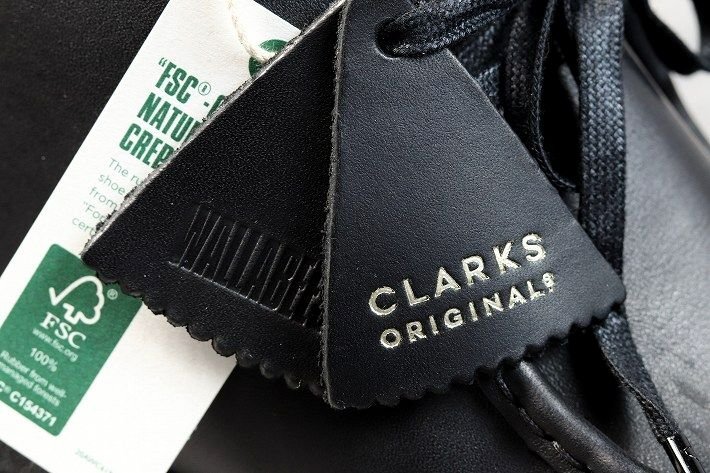 クラークス Clarks ワラビー ブーツ メンズ 天然皮革 本革 レザー WALLABEE BOOT シューズ 26155512 ブラック UK9.5 27.5cm相当 / 新品_画像9