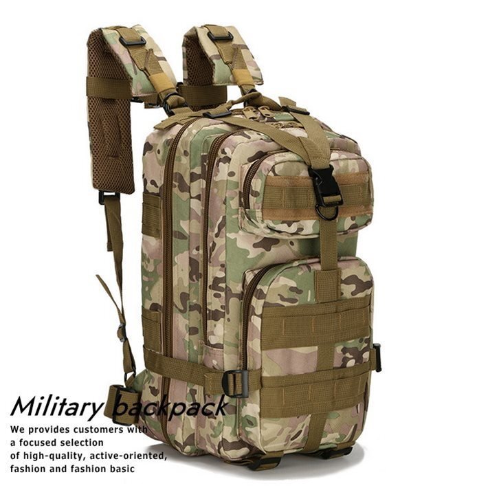 25L リュックサック リュック デイパック バックパック メンズ Military Tactical アサルトリュック 多機能 7999845 カーキカモ 新品_画像1