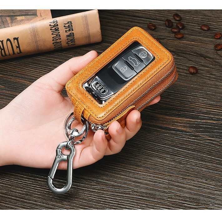  key case men's lady's original leather smart key key holder key key chain 7991430 Camel new goods 1 jpy start 