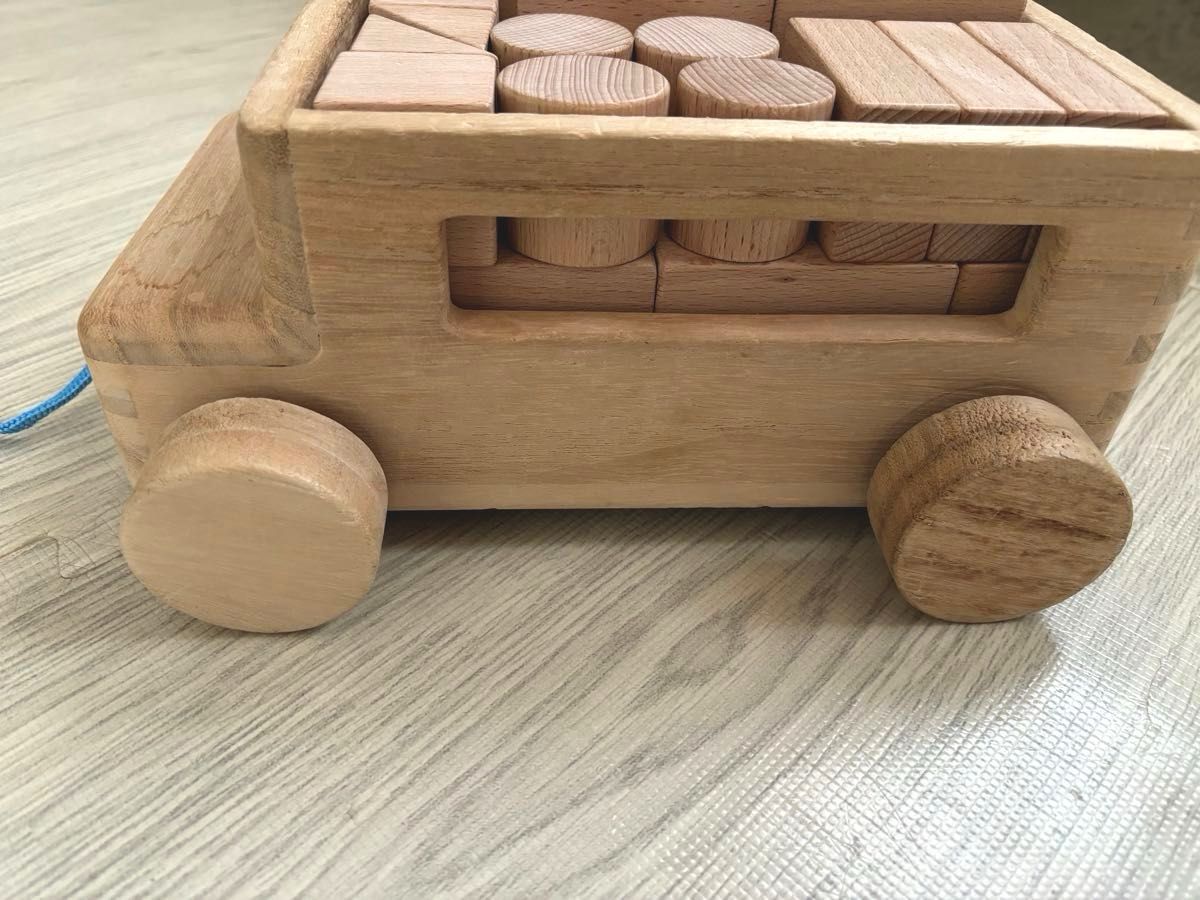 積み木 木製 知育玩具 木のおもちゃ つみき　くるま　車　トラック