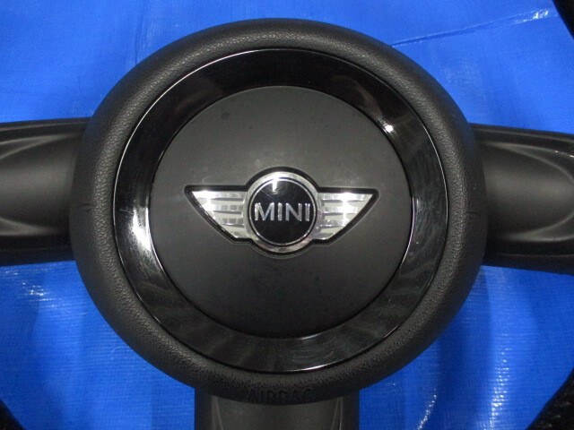 ●BMW MINI mini ミニ R55 R56 R57 純正 3本スポーク レザー ステアリング● _画像3