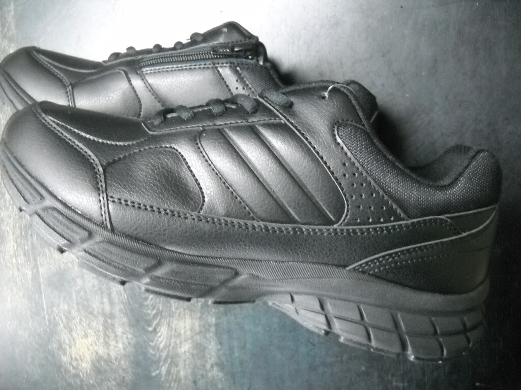 *DUNLOP REFINED DC1006 прогулочные туфли черный 27.0cm широкий 4E широкий легкий проект застежка-молния имеется спортивные туфли мужчина обувь *