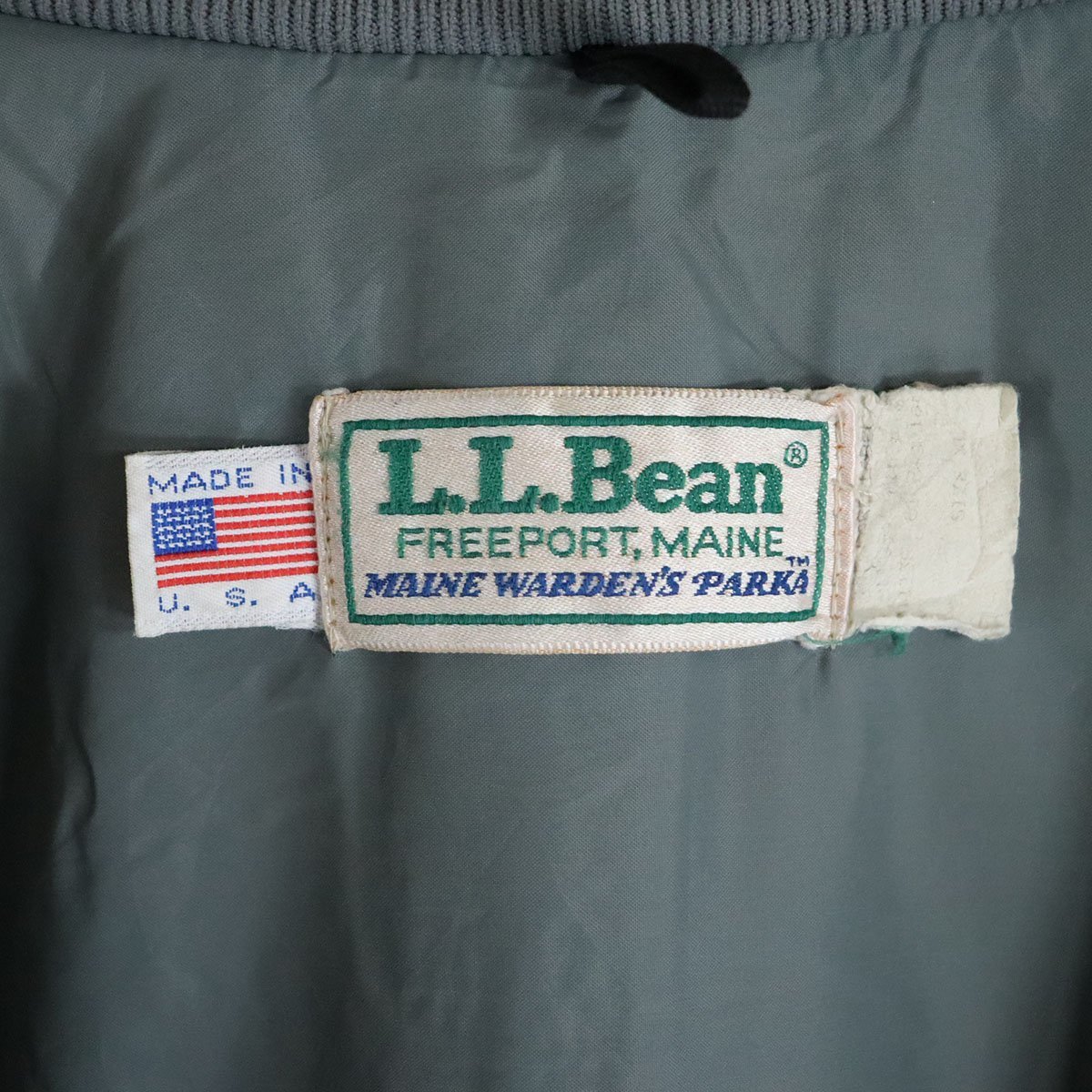 H1S/Y2.22-3　80s　USA製　L.L.Bean　エルエルビーン　GORE-TEX　メインワーデンズパーカー　シンサレート　メンズ　XL　ネイビー　古着_画像6