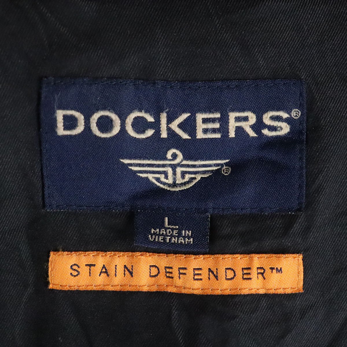 G11K/R2.26-5　DOCKERS　ドッカーズ　ジップアップジャケット　ワークジャケット　ポリコットン　フリース　メンズ　L_画像7