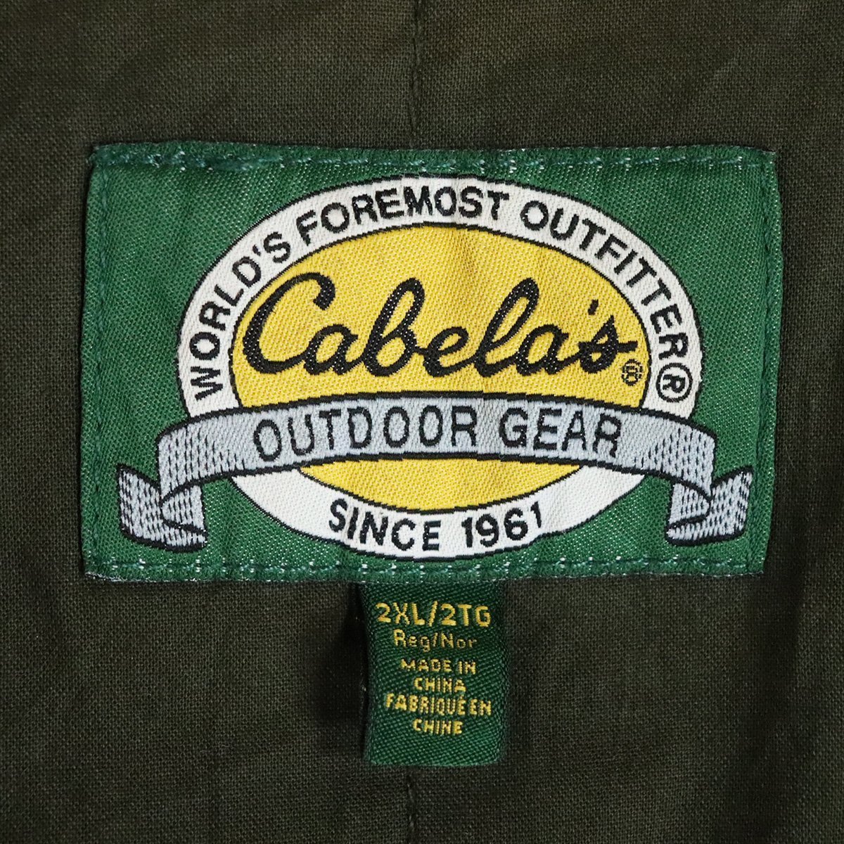 H4T/Y3.4-4　アメリカ古着　Cabela's　カベラス　襟レザー　ハンティングジャケット　2XL　XXL　ワークジャケット　ジャンパー　ブルゾン_画像6