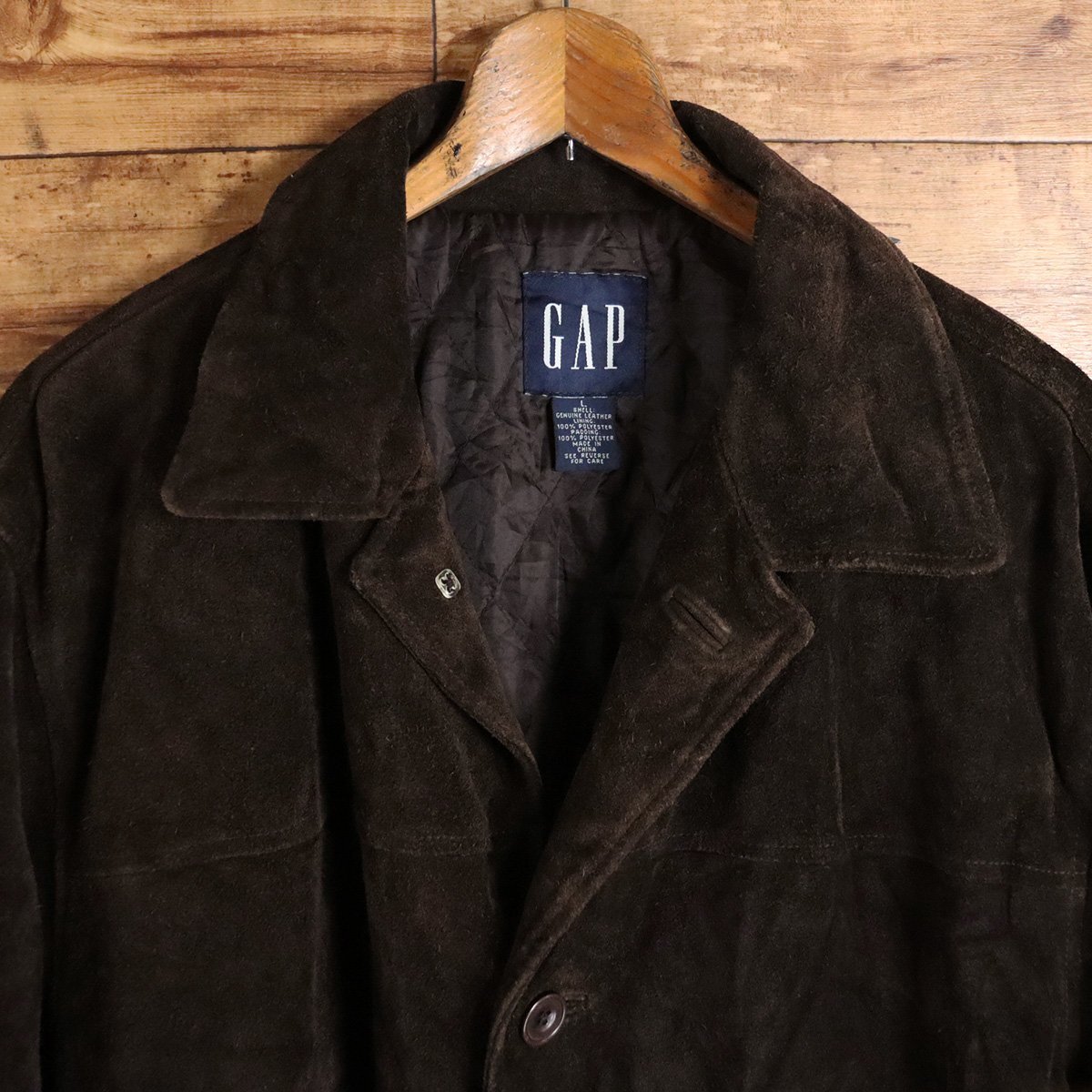 H1T/Y3.11-1　アメリカ古着　GAP　オールドギャップ　レザージャケット　本革　Lサイズ　ライダース　皮ジャン　革ジャン　ジャンパー_画像2