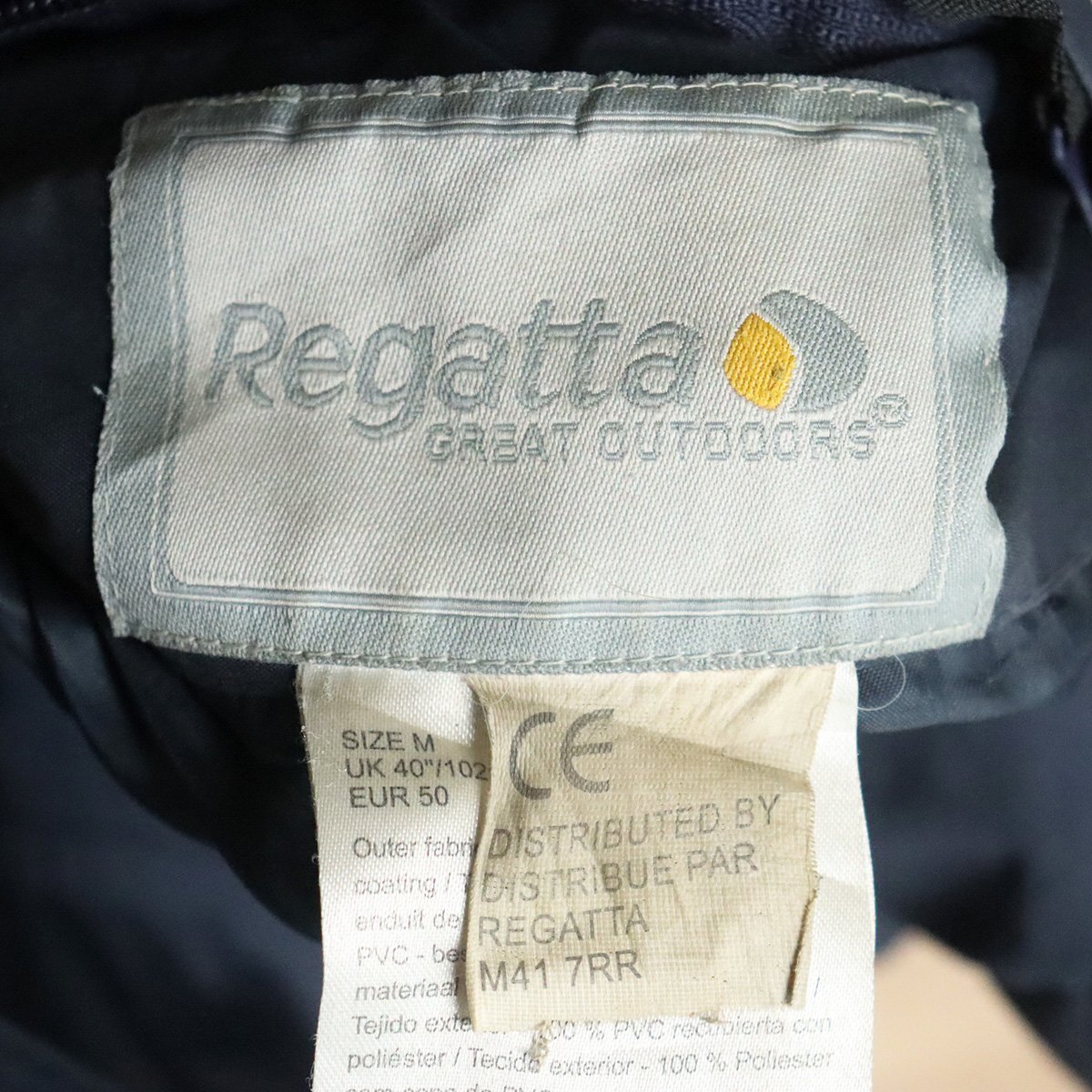 F9T/R3.20-5　ユーロ古着　REGATTA　裏フリース　ナイロンジャケット　Mサイズ　メンズ　企業ロゴ　刺繍　ジャンパー　ブルゾン_画像7