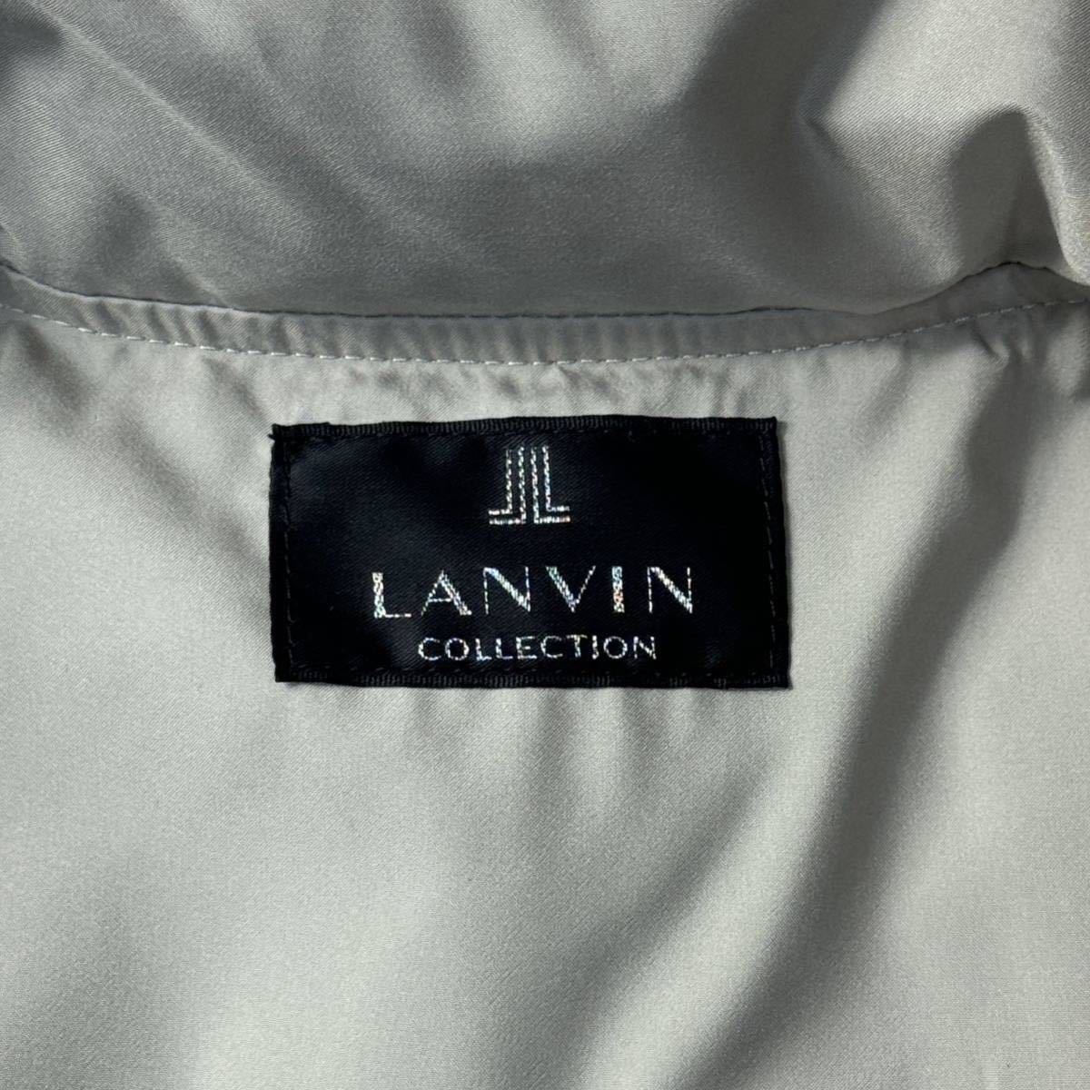 美品/Lサイズ★ランバン/LANVIN COLLECTION ケーブル編み ローゲージ ニットブルゾン ジャケット ダウンベスト ライナー メンズ グレー_画像8