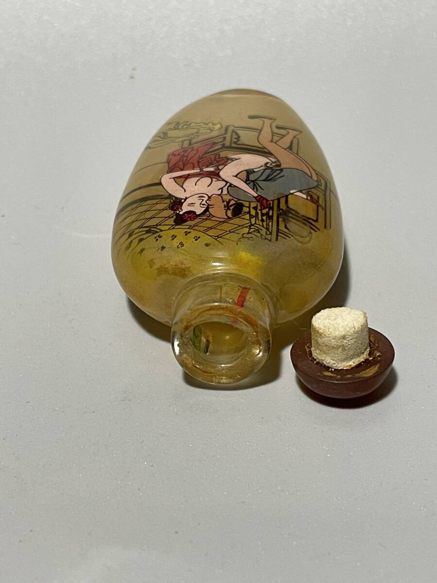 3~DM6069 中国骨董品 和田玉『人物の鼻煙壺を描きます』 彫刻 伝世家珍 風水開運 精美彫 收藏品 置物 _画像8